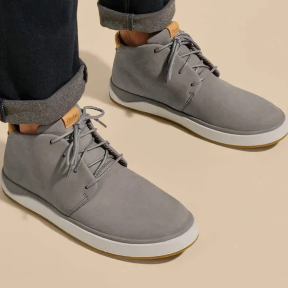 OluKai Hawai\'iloa Manu Ihu Chukka Boot Sneaker Lava Rock Mist Grey Men’s Size 9 Olukai Hawai main image 4